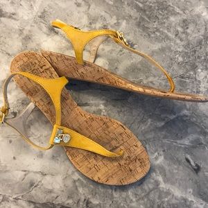 Michael by Michael Kors cork wedge thong sandals!